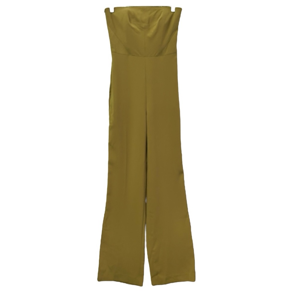 Rachel Rachel Roy Women’s Olive Strapless Jumpsuit Sz 2 - Picture 1 of 8